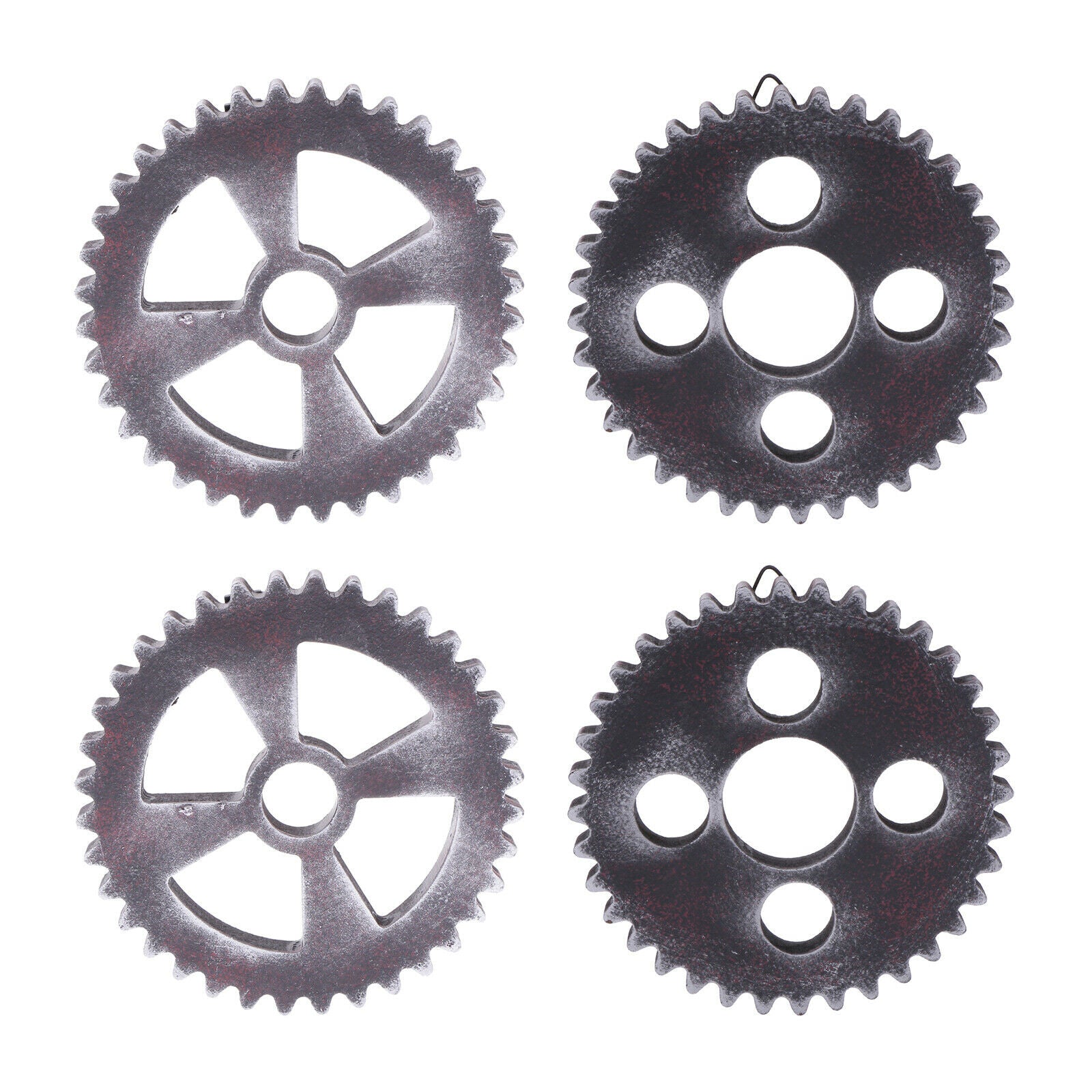 4Pieces Industrial Style  Wood Steampunk Gear Home Bar Cafe Craft Art Hanging