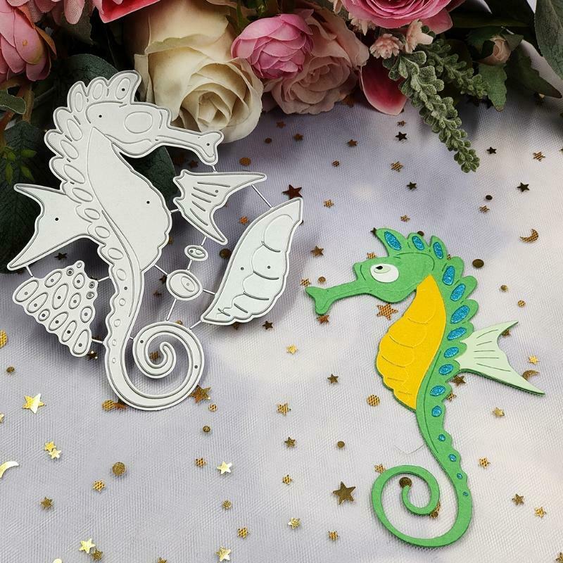 Hippocampus DIY Embossing Stencil Carbon Steel DIY Album Paper Card Mould