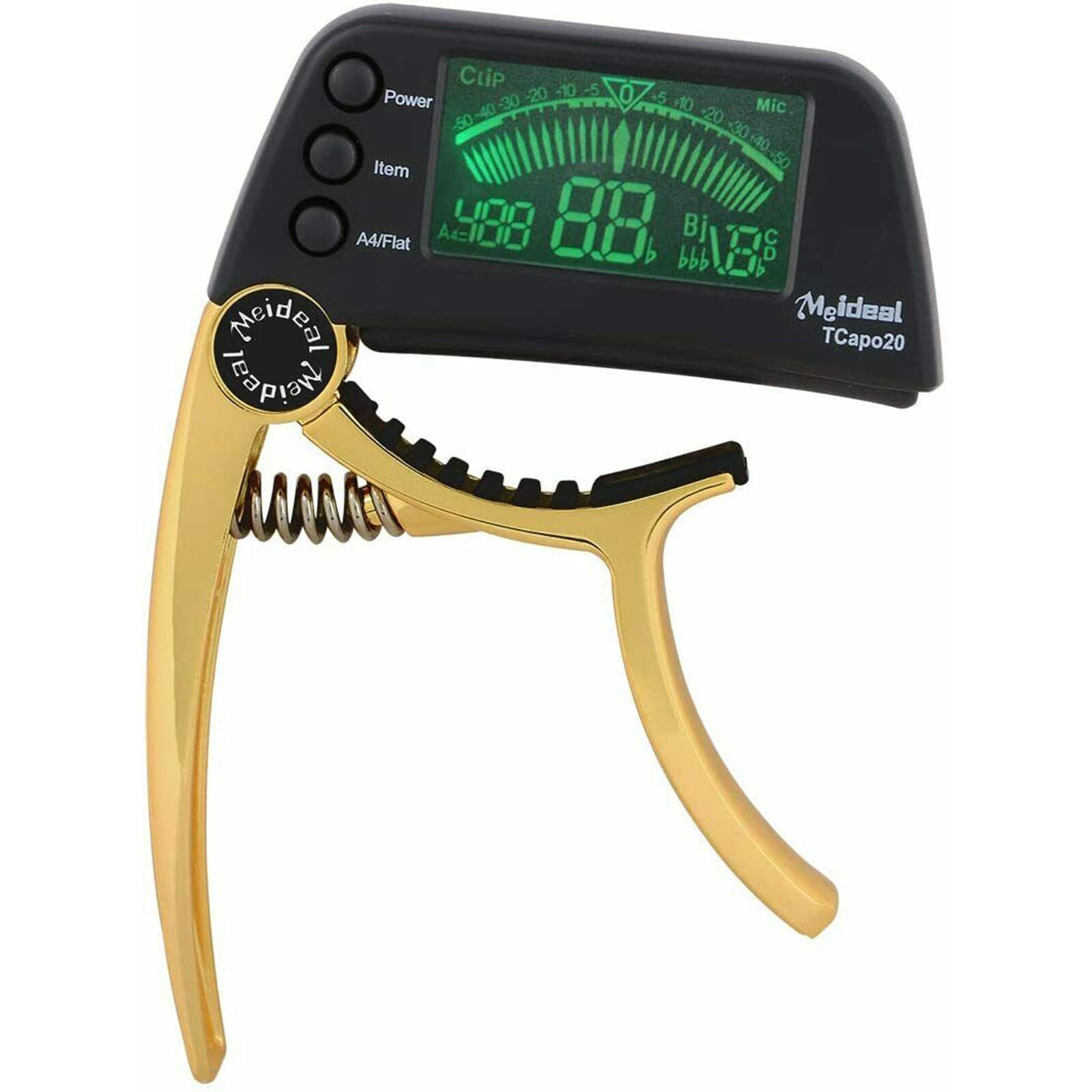 Professional Clip-On Tuner for All Instrument -with Capo Guitar, Ukulele, Violin