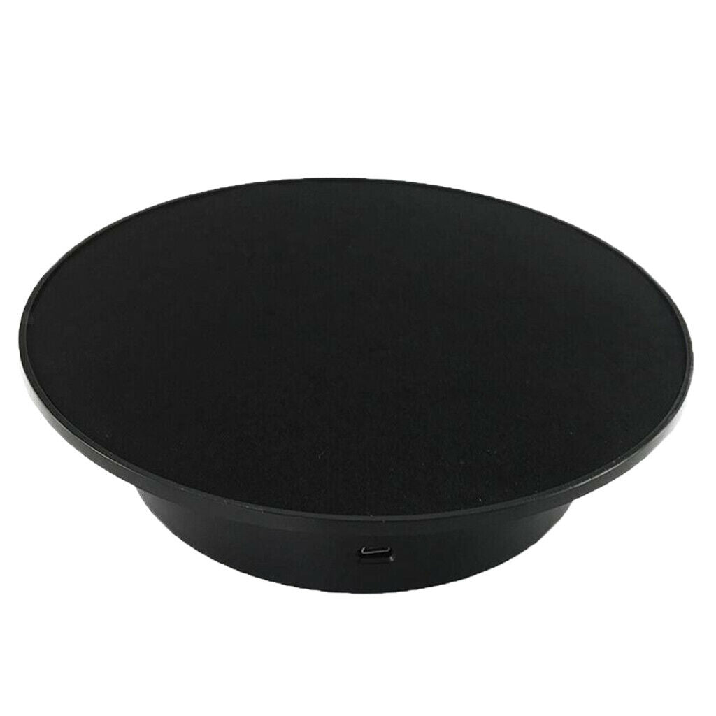 2x Electric 360° Rotating Display Stand Velvet & Mirror Top Jewelry Bag