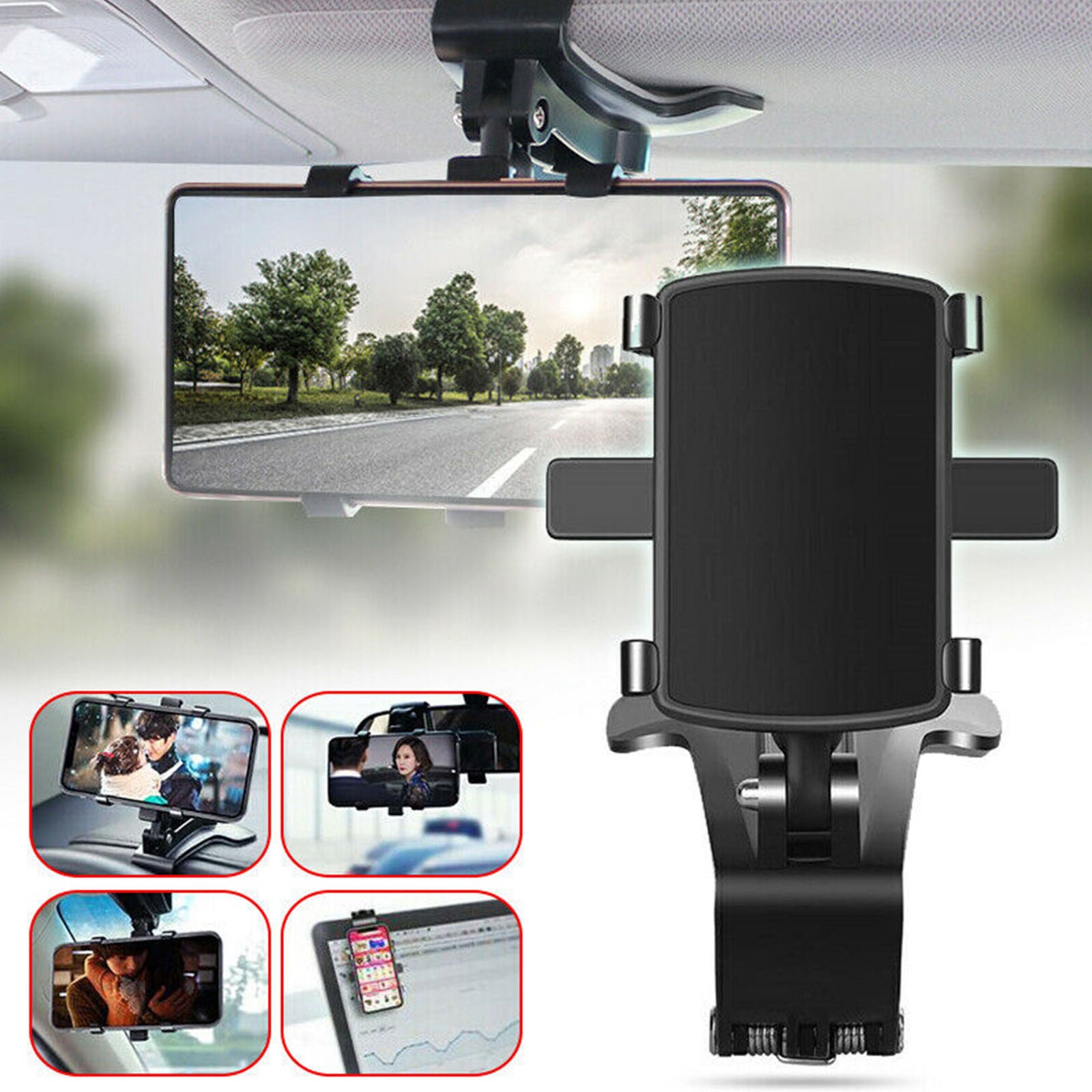 360° mobile phone holder car rearview mirror mirror car holder smartphone holder