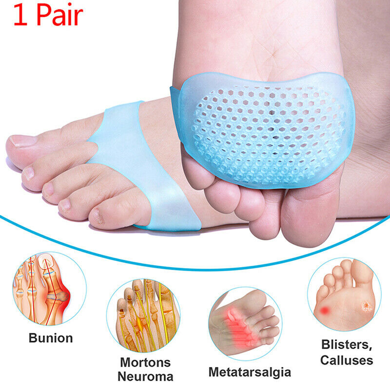1 Pair Bule Forefoot Pads Silicone Foot Cushion Foot Pain Relief Toe Sepa.l8