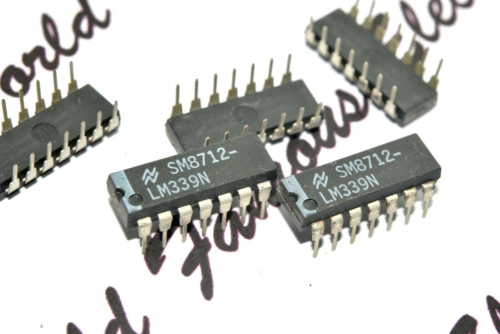 4PCS - NS LM339N DIP-14 Integrated Circuit / IC - NOS