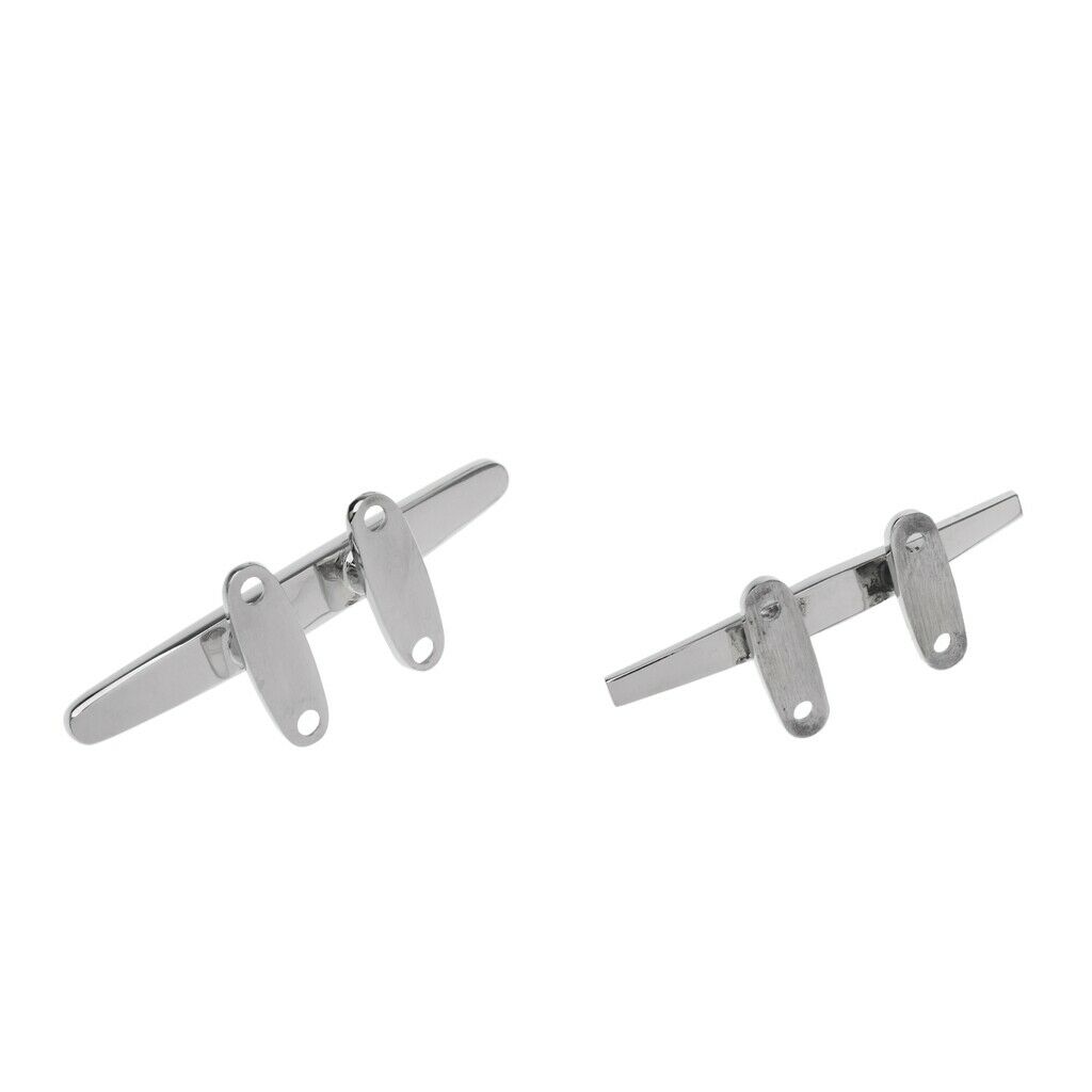 2PCS Dock Cleats, 5 inch 6 inch Open Base Boat Cleat, 316 Stainless Steel Boat