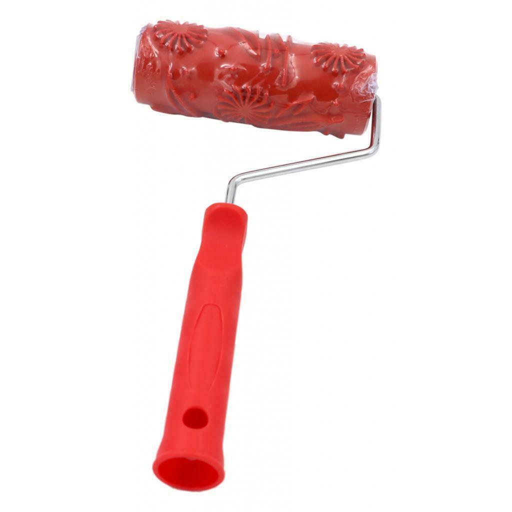 5'' Rubber Flowers Pattern Painting Roller Wall Decoration Brush Tool