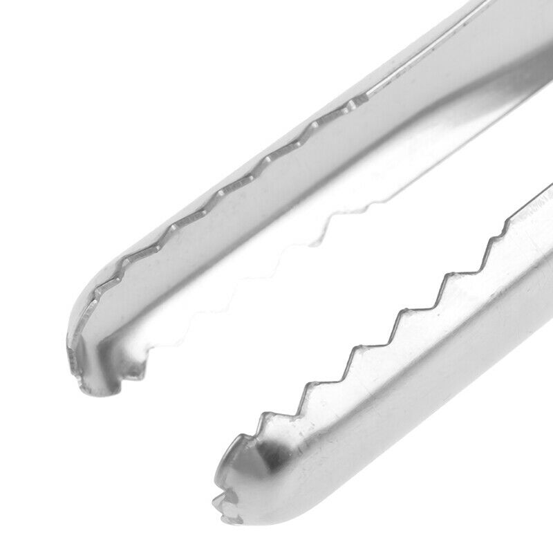Stainless Steel Food Clip Ice Tongs Meat Salad Toast Tongs BBQ Kitchen To.l8