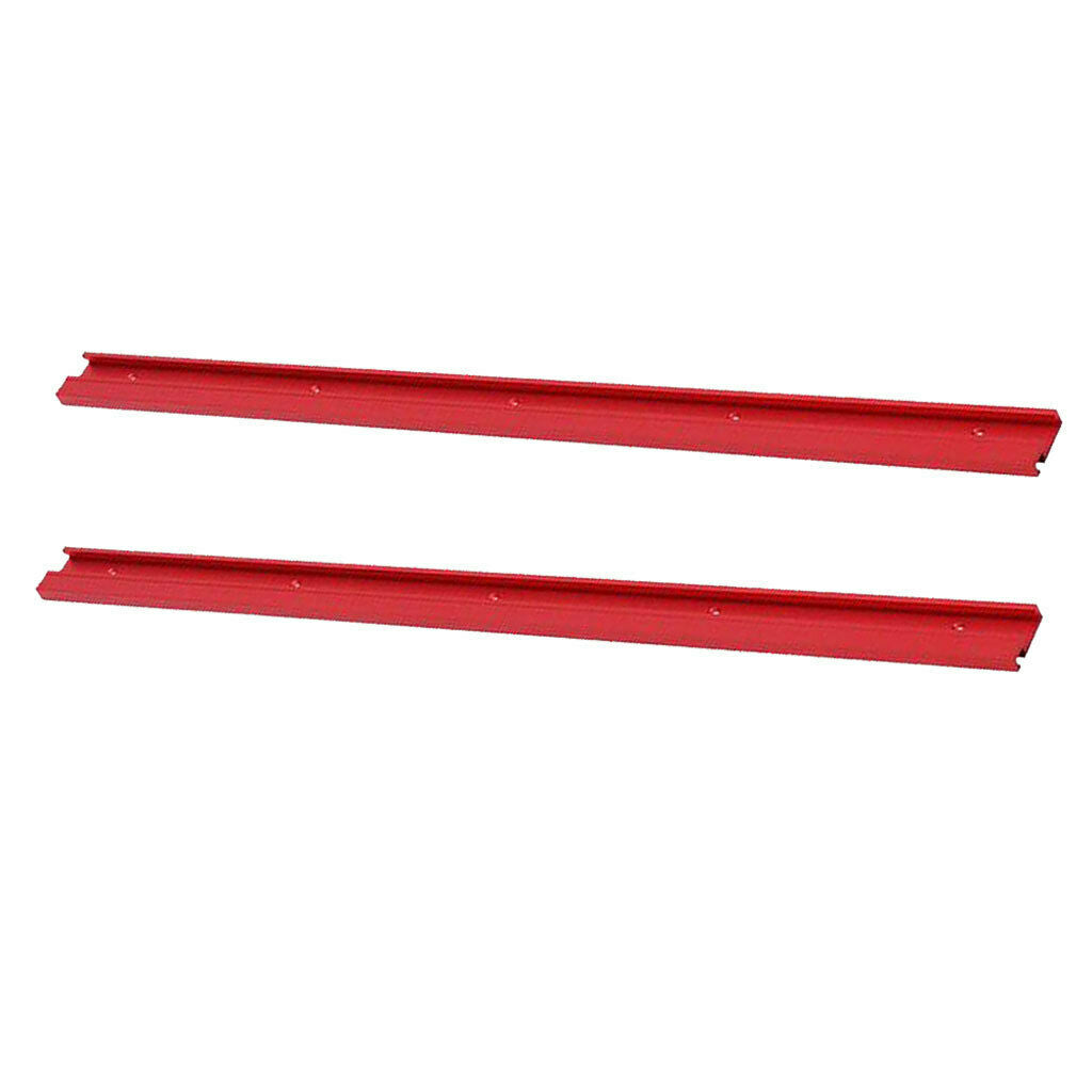 2x 600mm T-Slot T-Track Miter Track 45 Type Woodworking Tool Aluminium Alloy