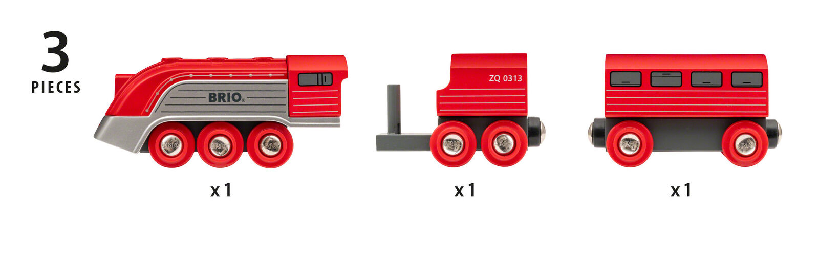 33557 BRIO Streamline Train Wooden Railway Plastic Engine Speed Train Age 3yrs+