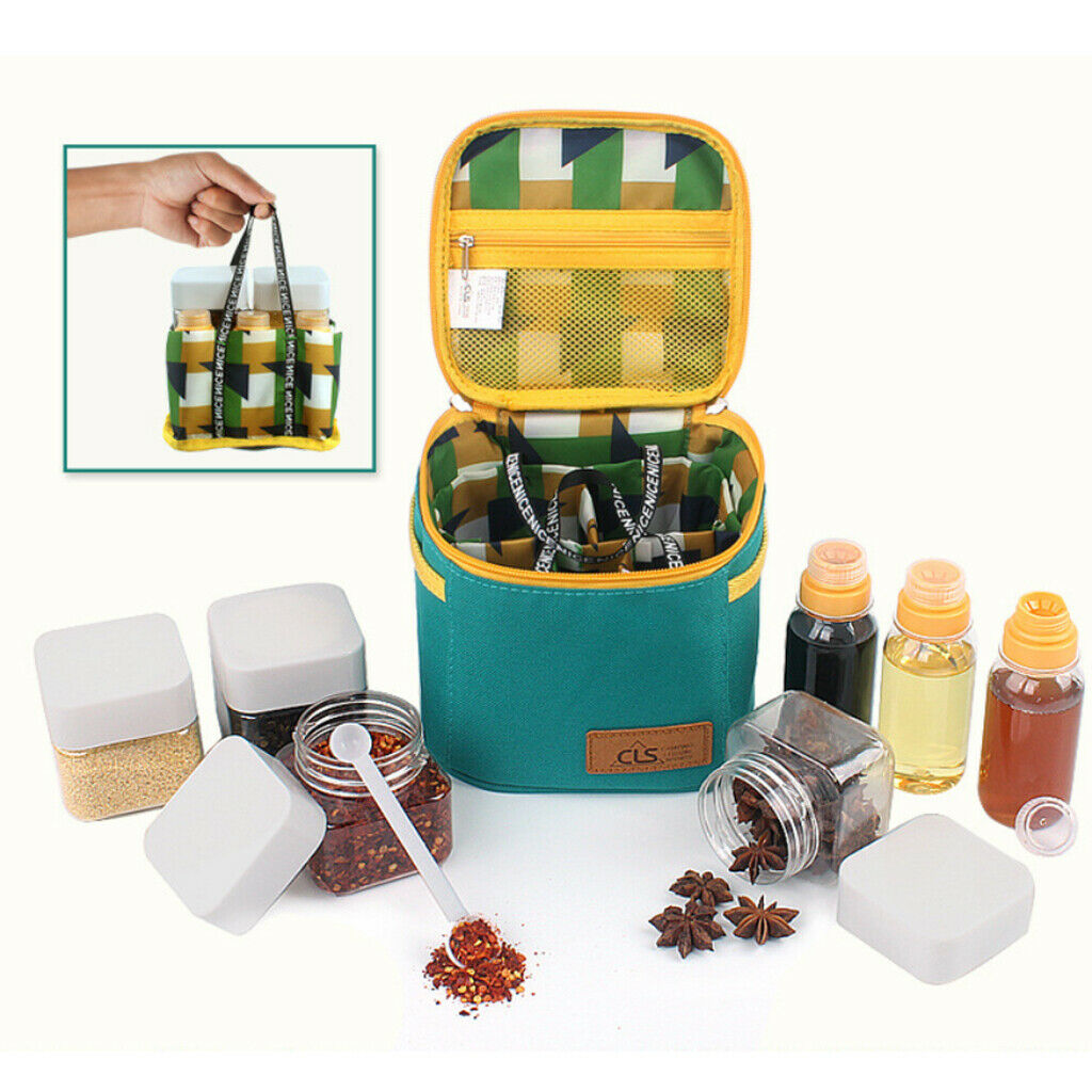 7pcs Clear Plastic Spice Container Bottles Jars for Spieces Herbs Salt Sugar