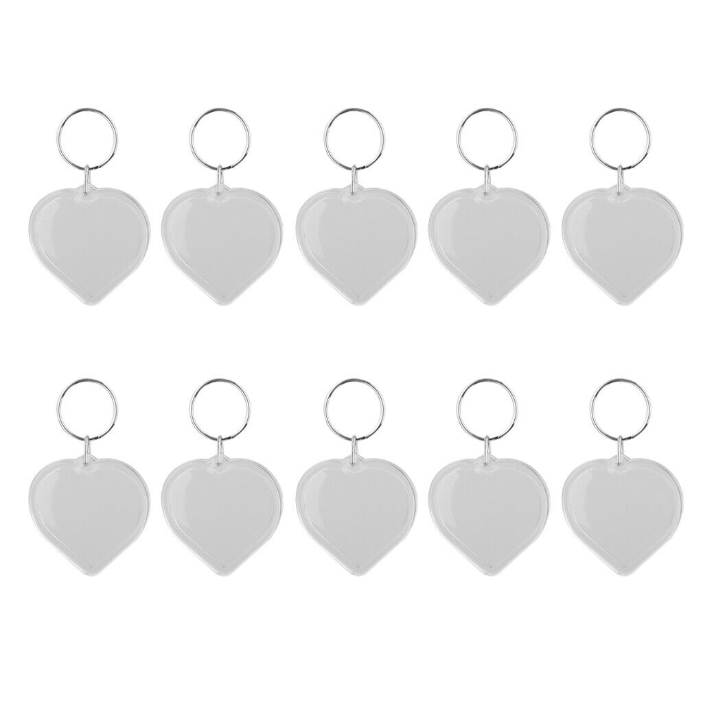 30Pcs Keychain Multipurpose Picture Insert Frame Keyring Presents Gifts