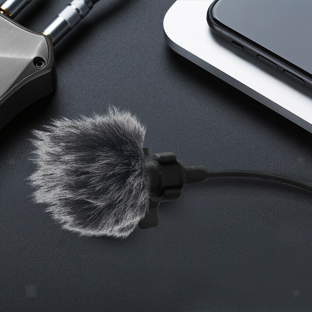 Black Professional Mic Soft Windshield Cover Collar for Meeting Stage
