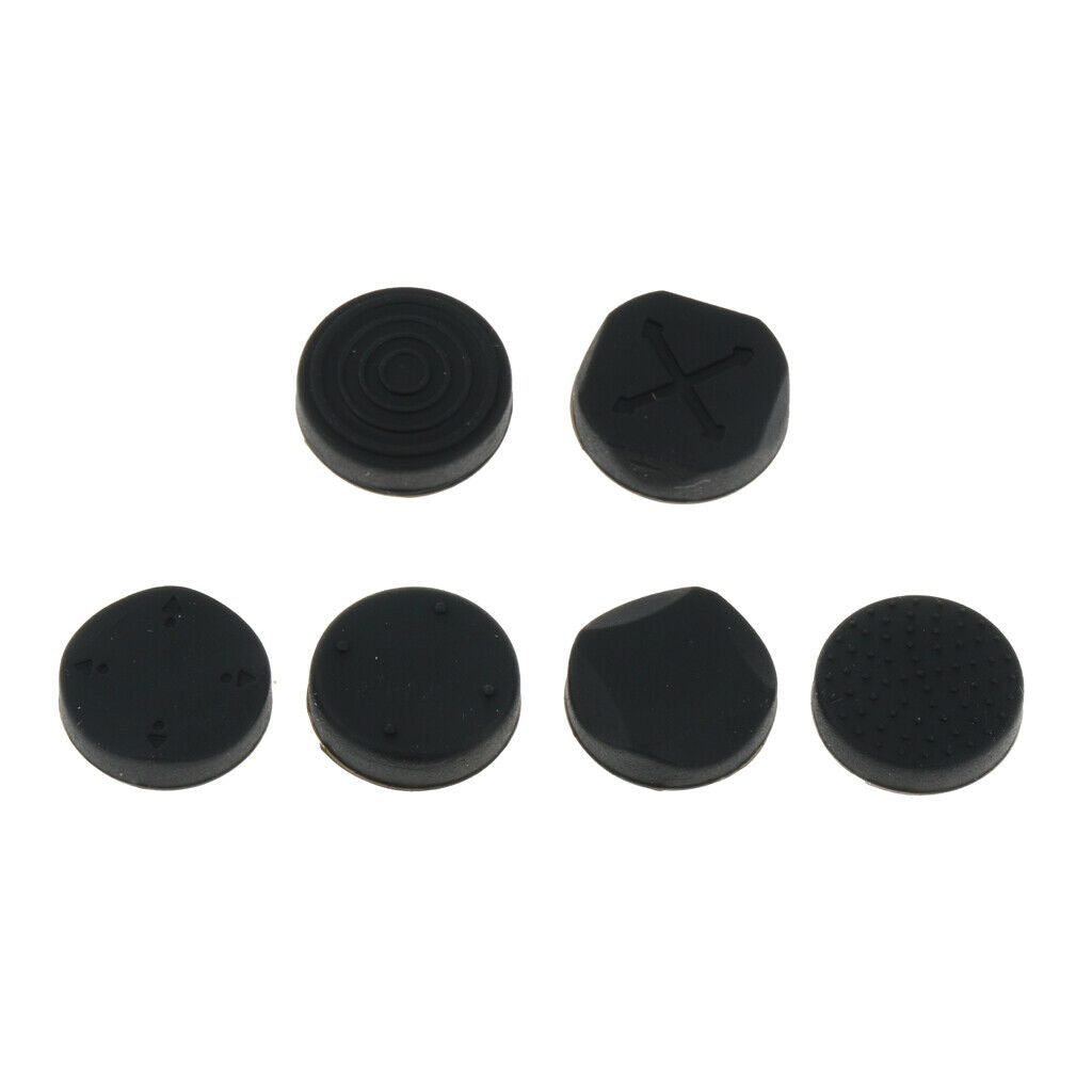 6Pcs Joystick s Thumb Grips Cover for  PS  PSV1000 2000 Black