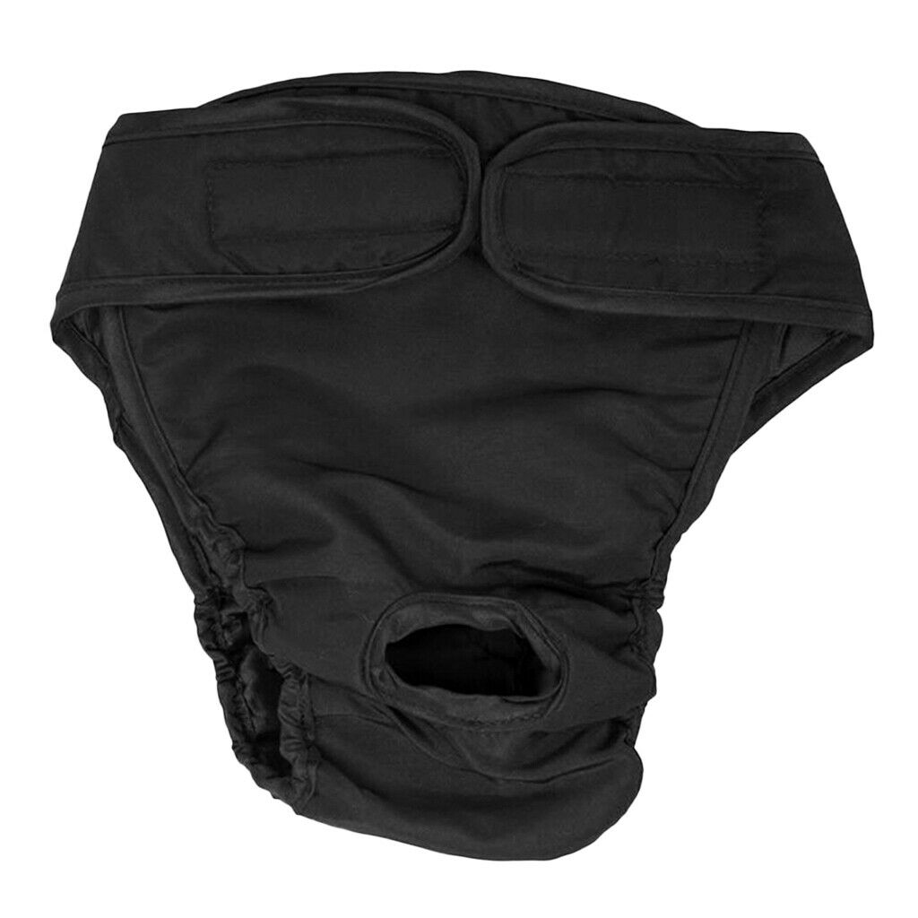 4 Pieces Pet Dog Safe Physical Pant Female Dog Sanitary Nappy Diaper, Black and