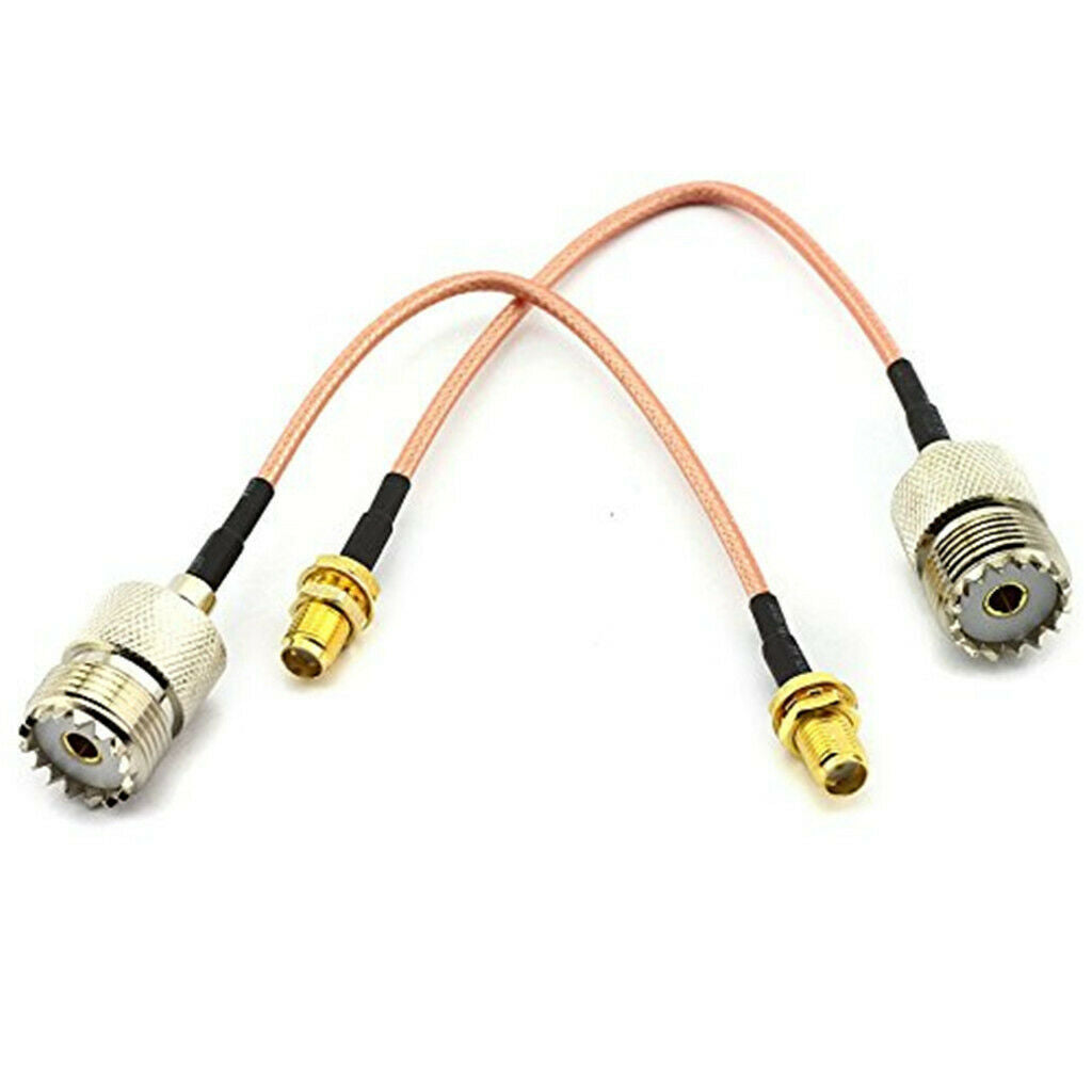 Handheld Antenna Cable SMA Female to UHF SO-239 Female Plug