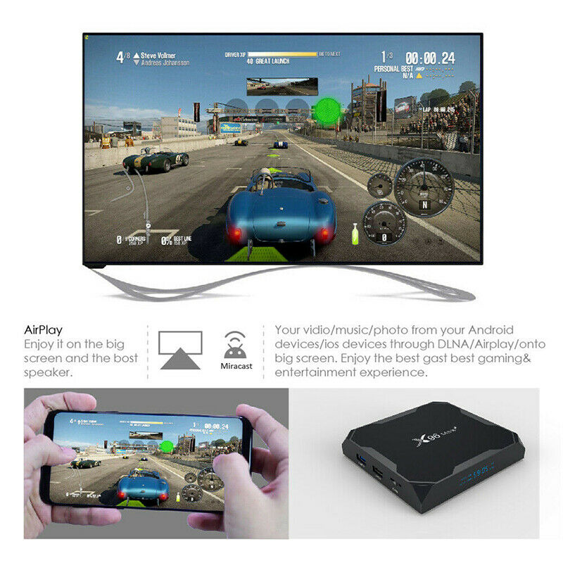 X96 MAX Smart TV Box Wifi Android 9.0 Quard Core  4K 4GB+64GB USB Media Player