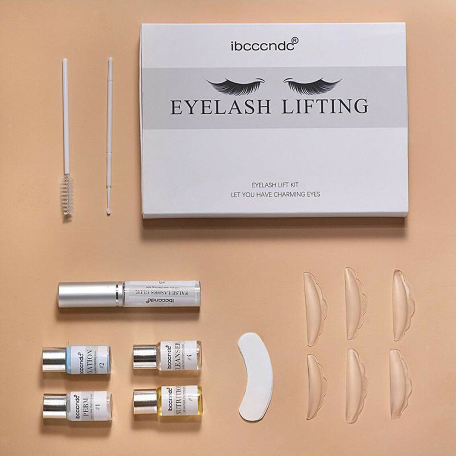 Lashes Eyebrow Extensions Perming Curler Kit Semi-permanent for Salon