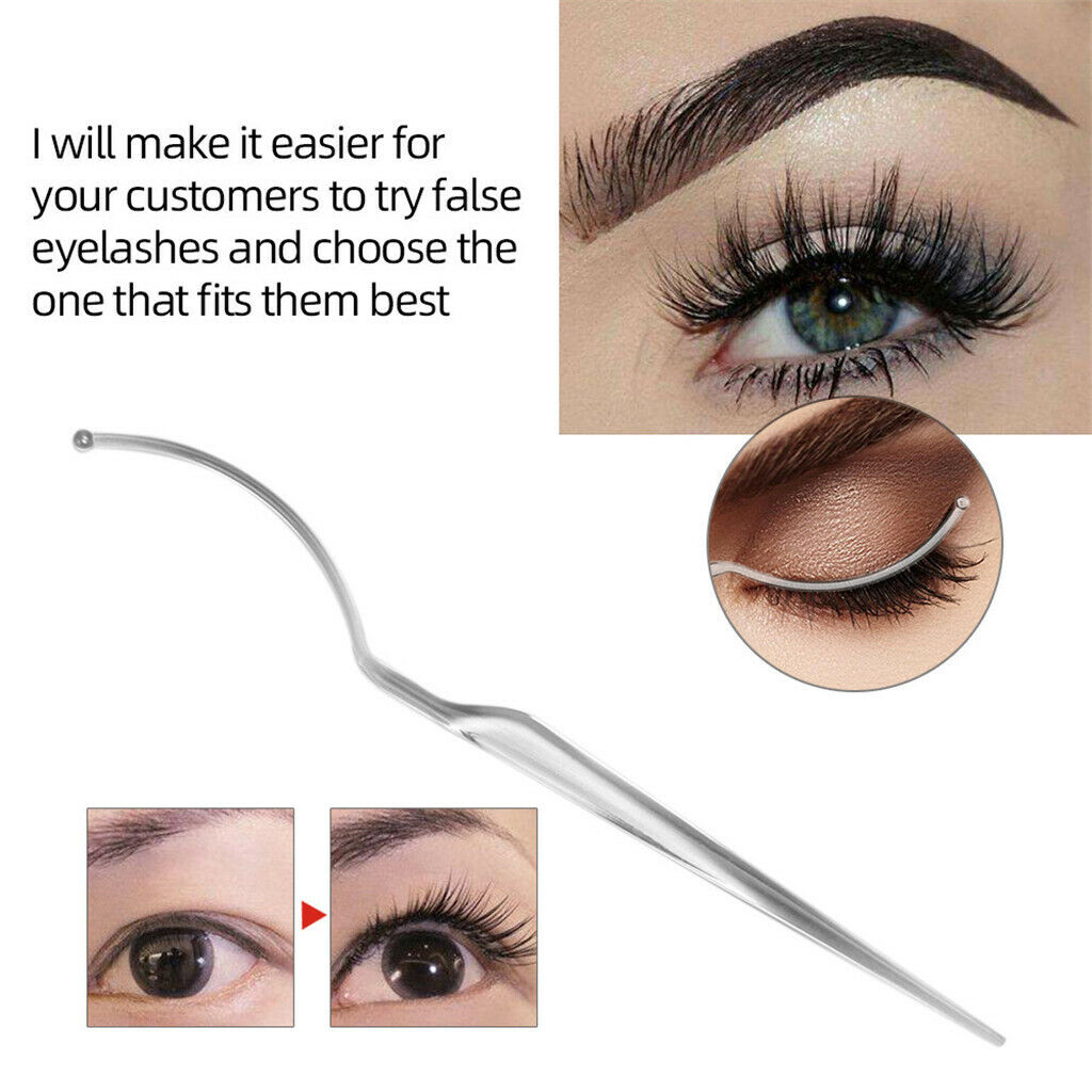 3x Eyelash Fitter Display Wand Stick Eyelash Extensions Grafting Tools Clear