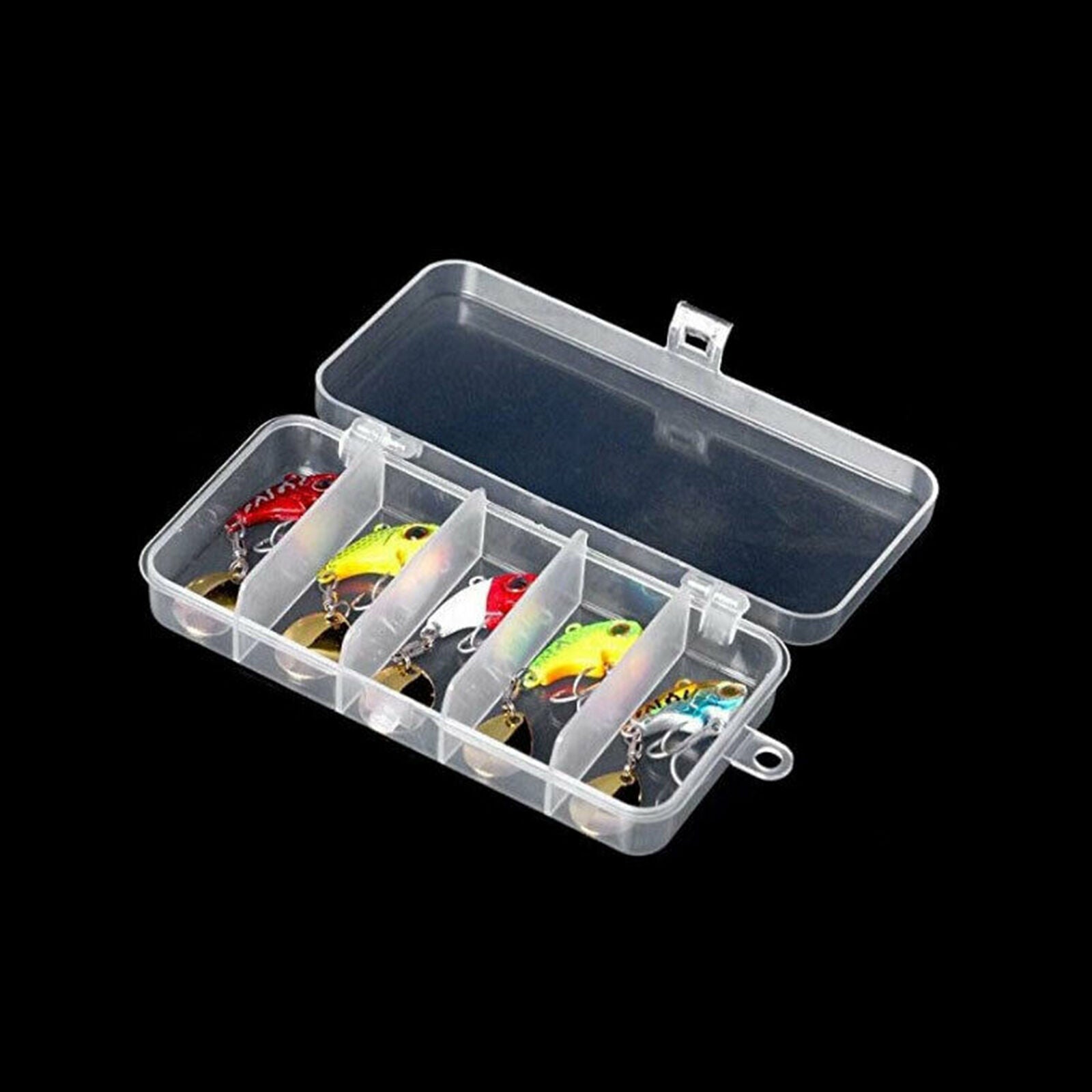 5pcs Pike Sea Fishing Spin Tail Jig Lures 7g Set in Box Bass Perch Trout