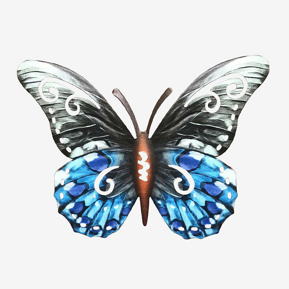 4Pcs Small Metal Butterfly Garden Home Wall Art Ornaments Wrought Iron Hanging