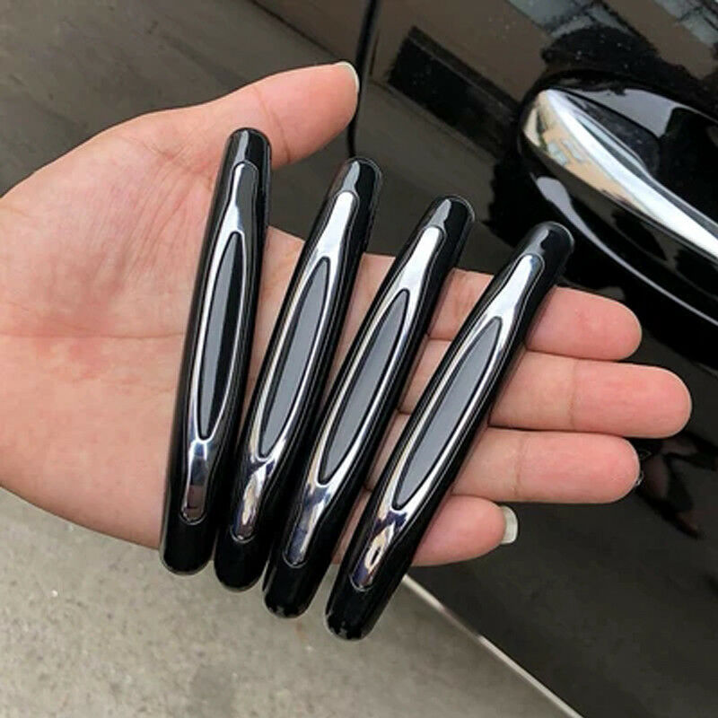 4X Auto Body Door Side Black Anti-Collision Protector Strip Decorative Bar Handy