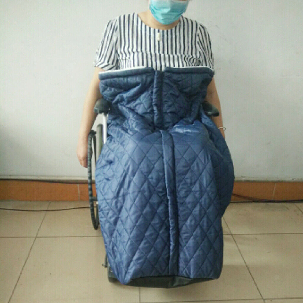 Plush Fleece Lining Wheelchair Warmer Cover Blanket Winter Windproof Elderly