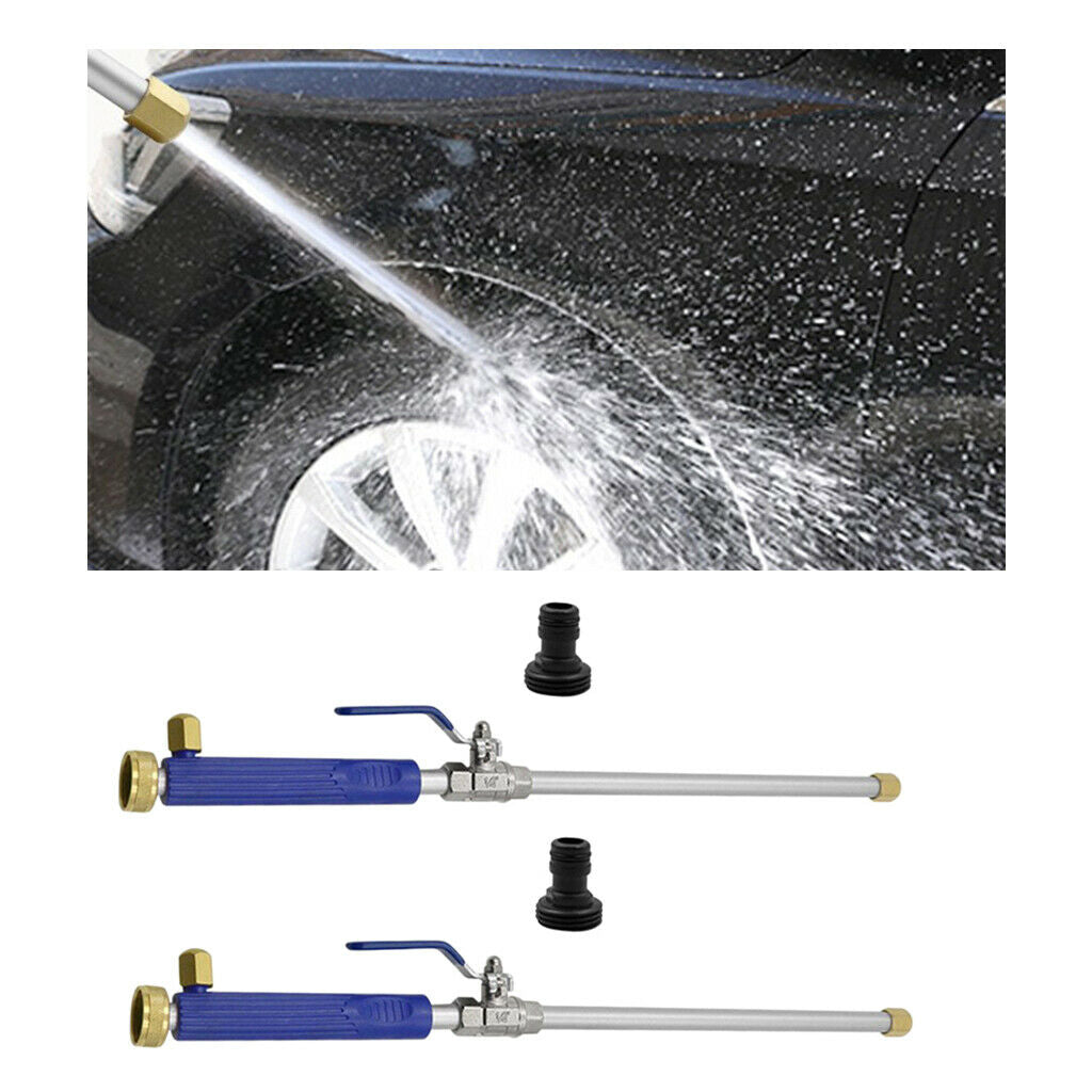 2Pcs Metal High Pressure Washer Water Gun Wand Attachment Outdoor Washing