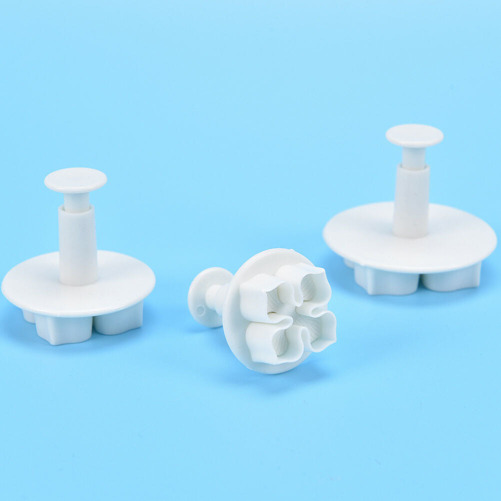 3Pcs hydrangea fondant cake decorating sugarcraft plunger cutter flower m.l8