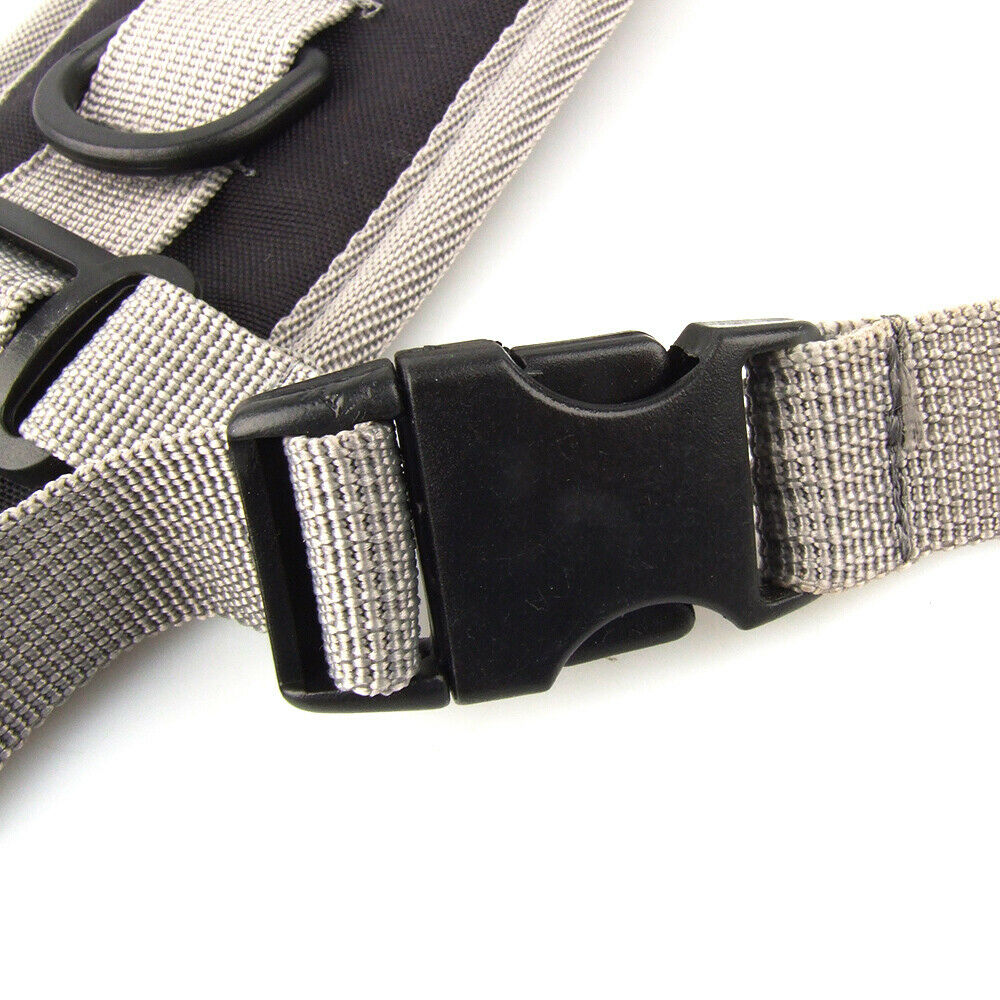 1 Pair of Backpack Rucksack Shoulder Strap Belt Cushions Pad with Buckle Black