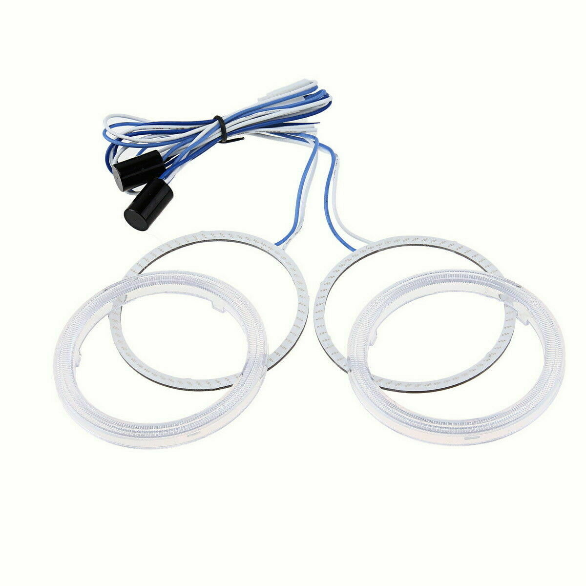 2Pcs 80MM 12V CAR LED Headlight COB Angel Eyes Halo Ring Light DRL Waterproof
