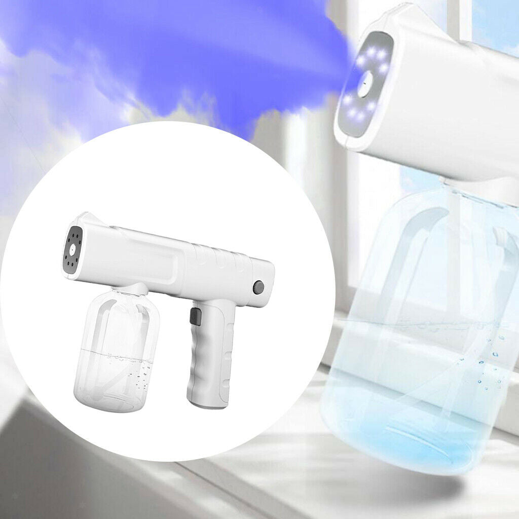 Blue Light Nano Steam Sprayer Spray Gun Car Office Disinfection Fogger 600ml