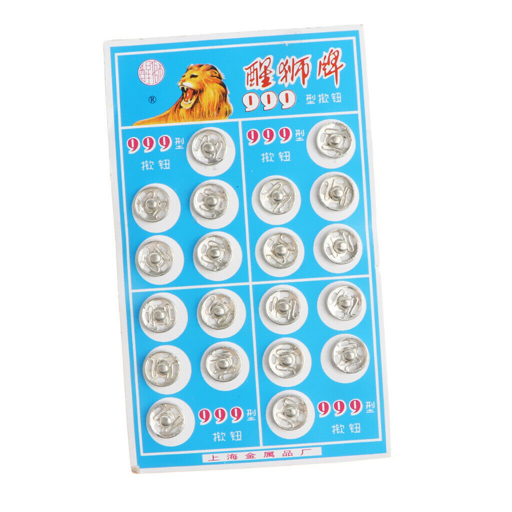 50 pair Sew on Metal Snap Fastener Button Press Button DIY Sewing Craft 12mm