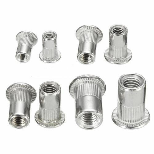 200X Stainless Steel Rivet Nuts Kit M3/M4/M5/M6 Blind Threaded Nutsert Rivet
