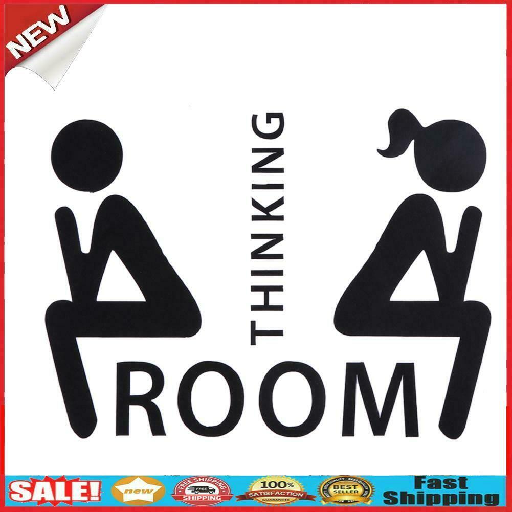 Thinking Room Toilet Paste Wc Door Sign Removable Toilet Wall Stickers @