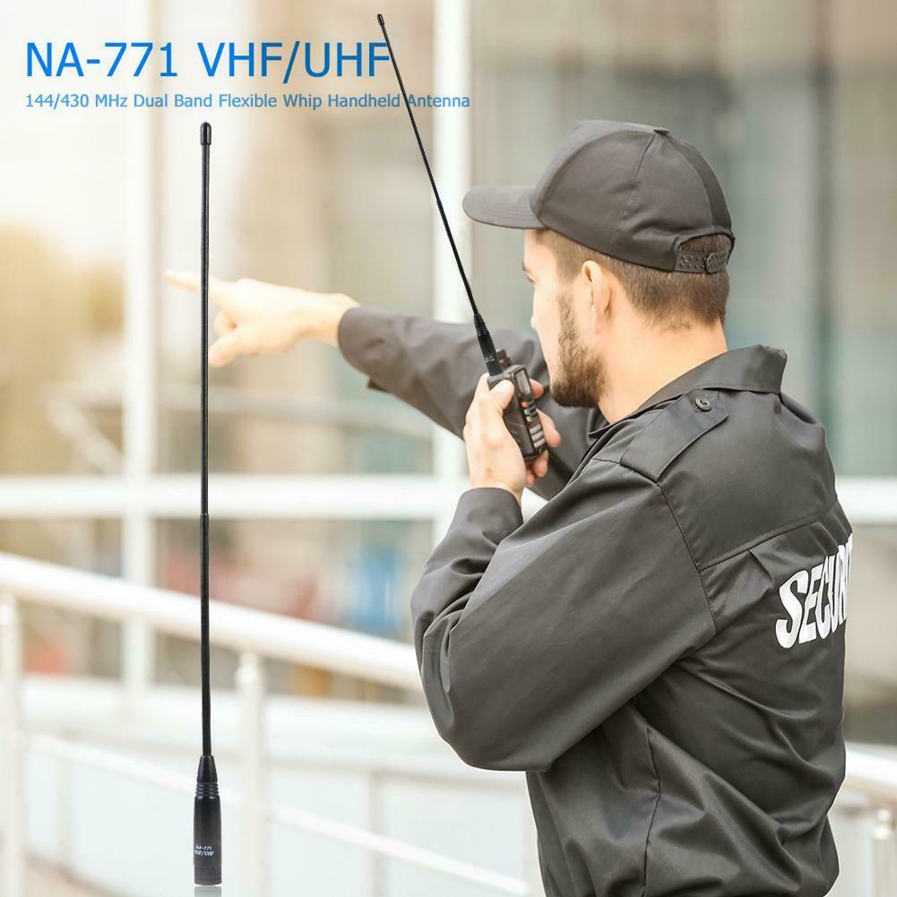 NA-771 SMA Male VHF/UHF 144/430MHz Dual Band Flexible Whip Handheld Antenna @