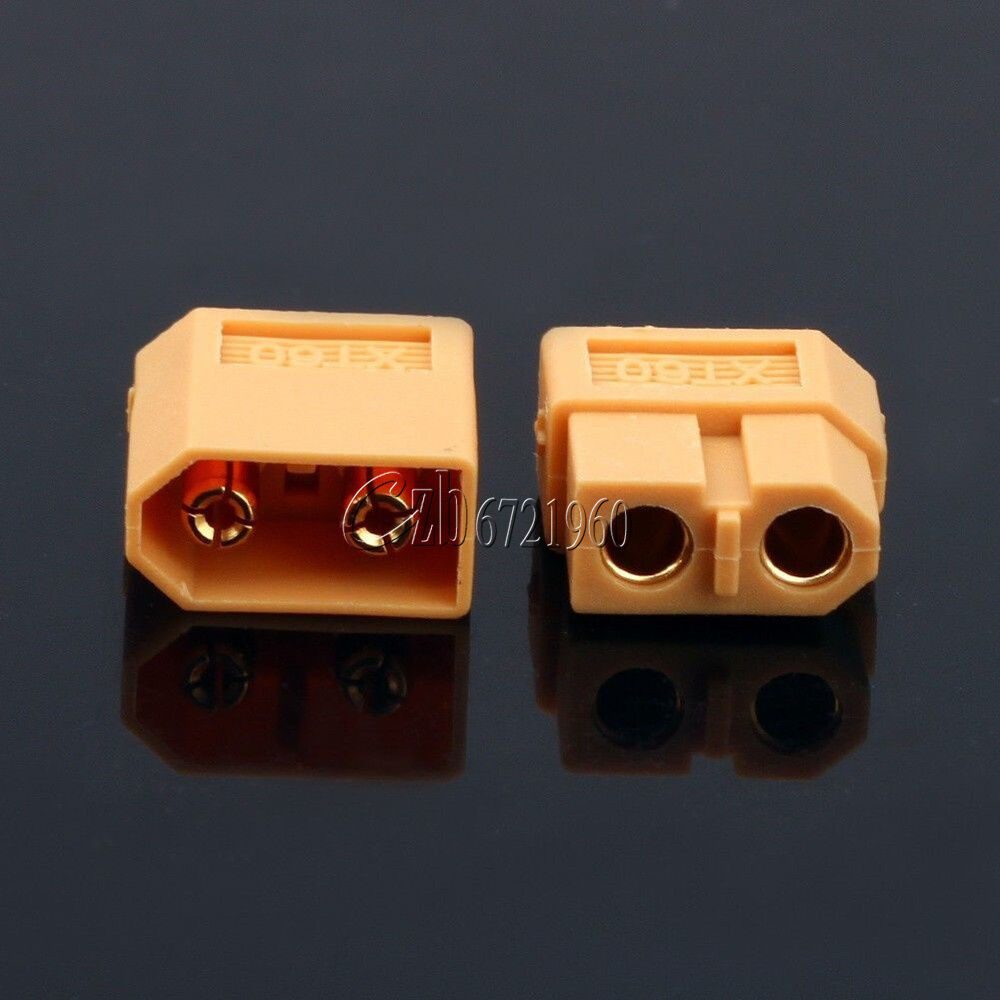 2Pairs XT60 Male Female Connectors Plug for Lipo Battery ESC Motor Yellow