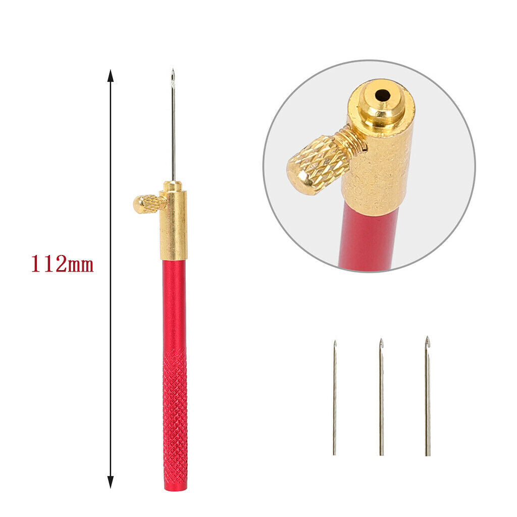 2Sets Non-slip French Embroidery Crochet Hook Needles Beading Sequins Art