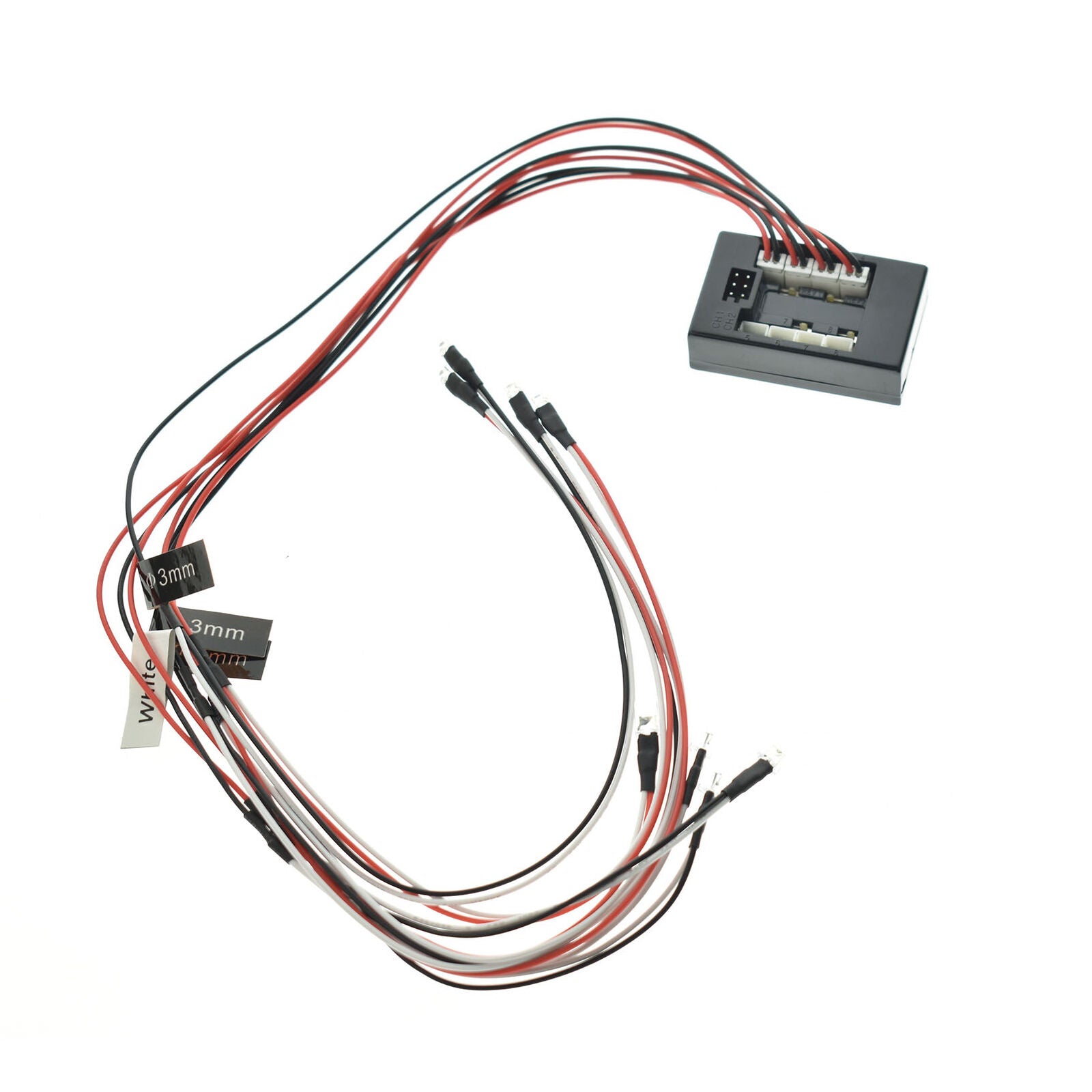 12 LED Brake+Headlight+Signal Light Kit 2.4ghz PPM FM For 1/10 RC Car Truck
