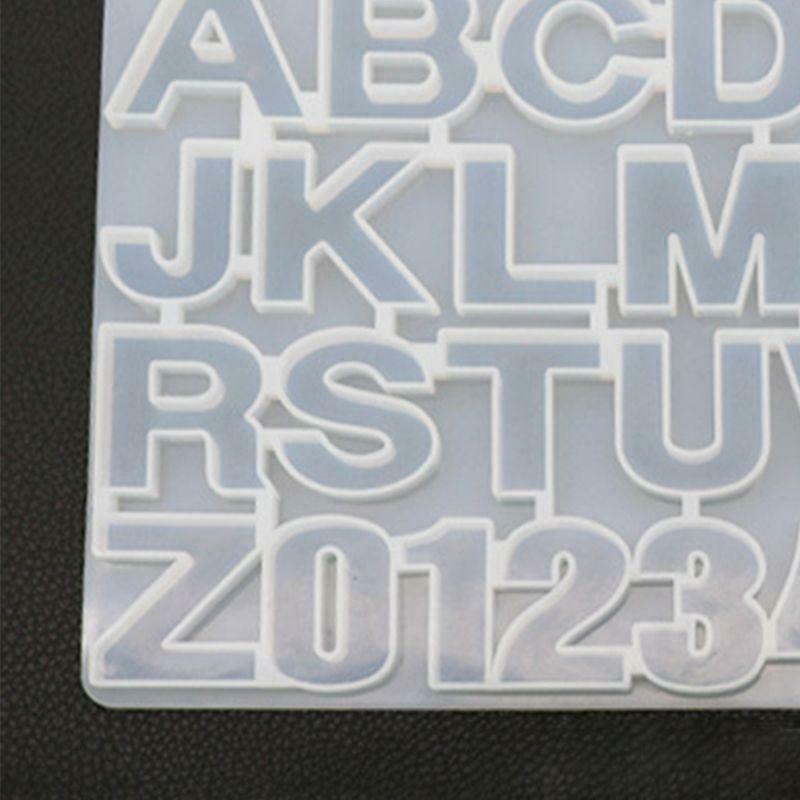 DIY Crystal Epoxy Numbers 26 Letters Mold High Mirror Crafts Silicone Mould