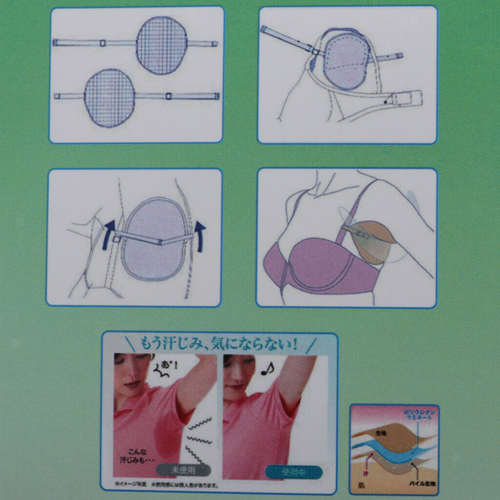 4Pcs Washable Breathable Underarm Armpit Sweat Pads Guards Straps Women