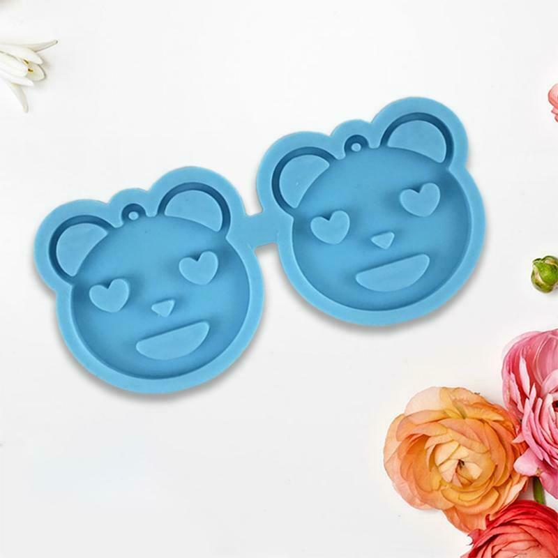 Diy Glossy Bears Earrings Ear Studs Decorative Pendant Silicone Mold