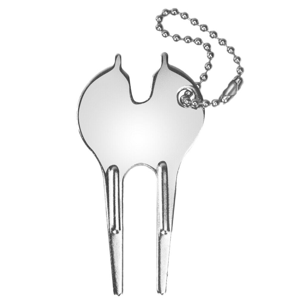 Portable pitch fork golf pitch fork divot tool for course maintenance