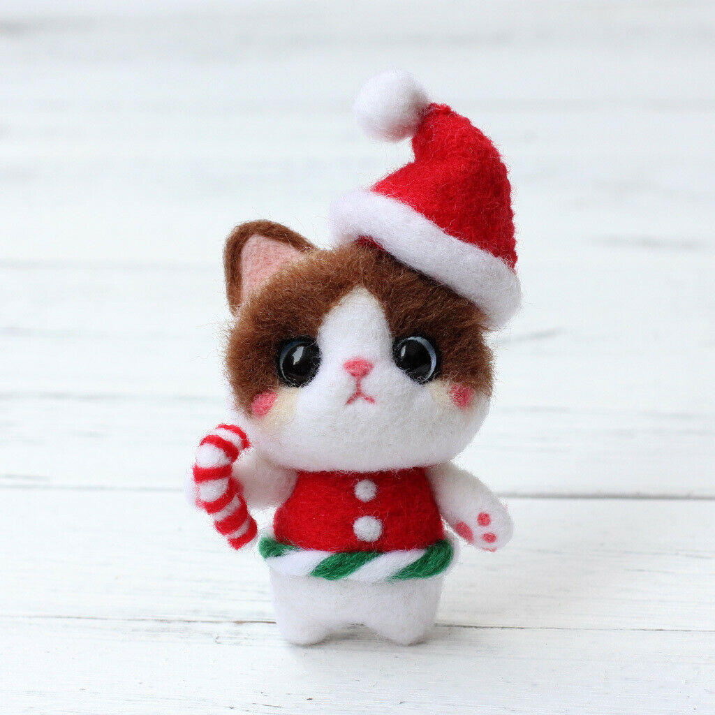 Novelty Cat Felt Animal Kit For Boys Girls Starter Felting Supplies