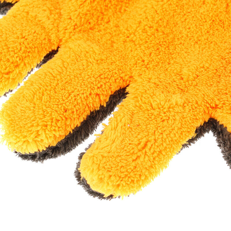Polishing Wash Towels Plush Microfiber Washing Glove Clean Dusting Thick To KX