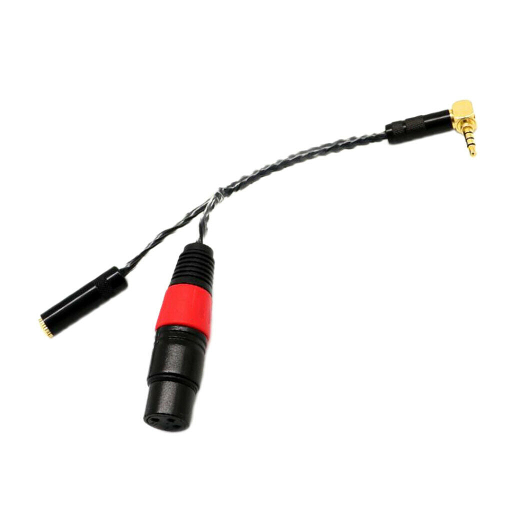 Microphone Cable 3.5mm Male to XLR Female and 3.5mm Female Cable black