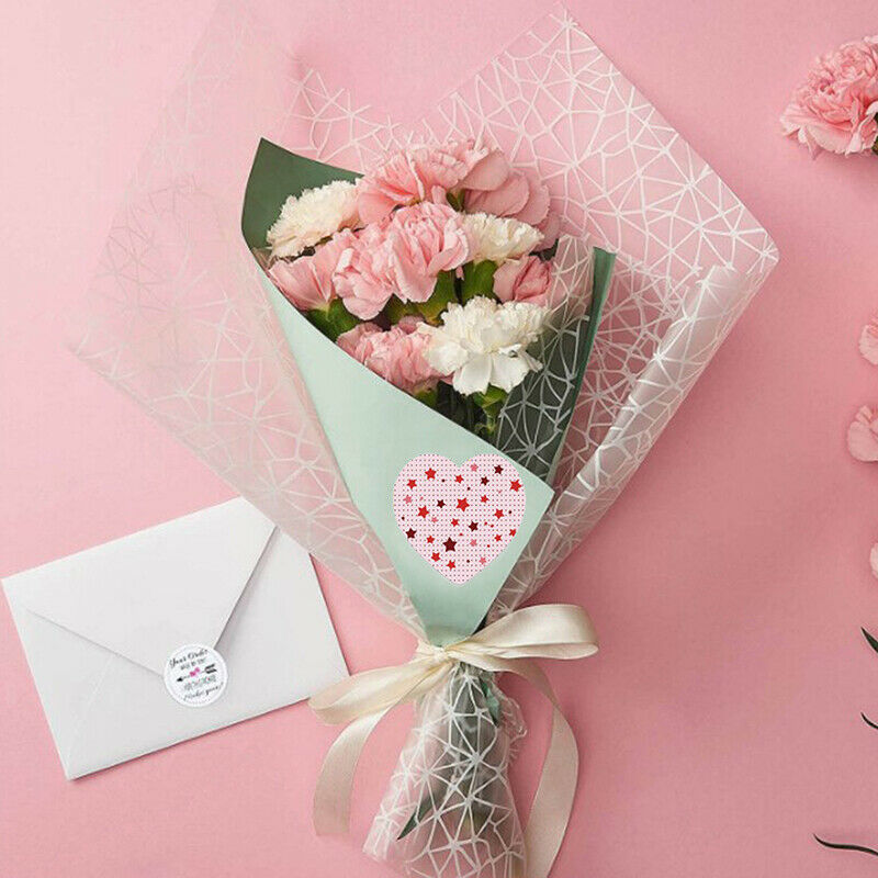 500PCS Heart Shape 8 Kinds of Pattern Love Valentine's Day Stickers Gift .l8