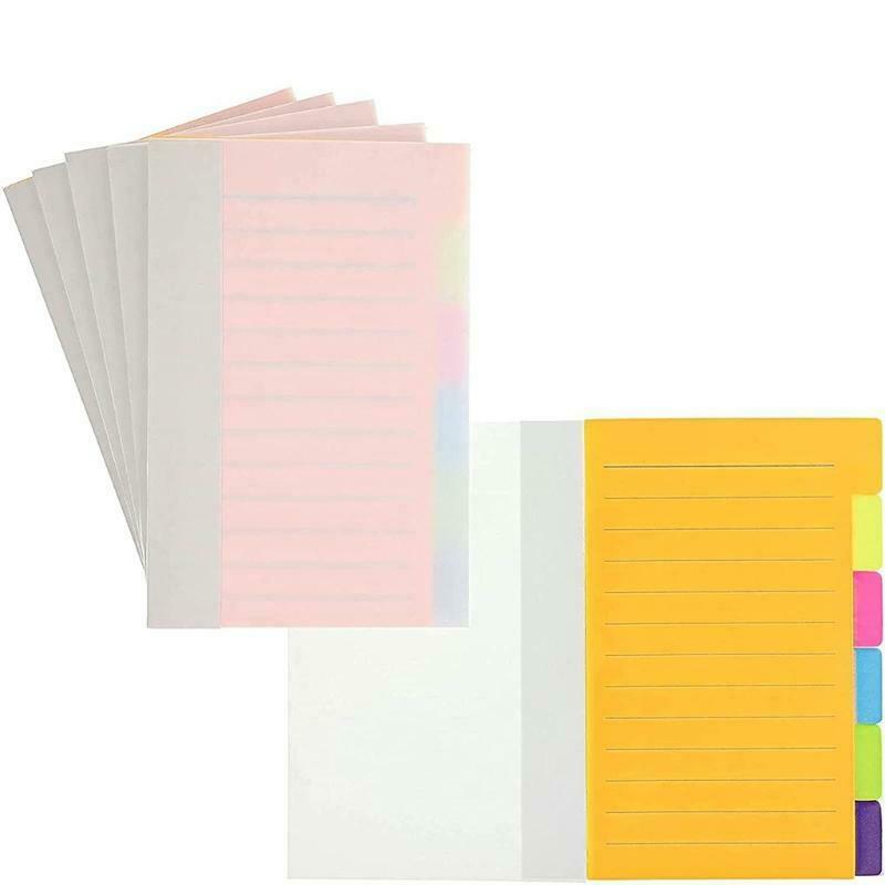 Small Note Paper Clear PP Cover Ruled Pages Writing Pad School Students Supplies