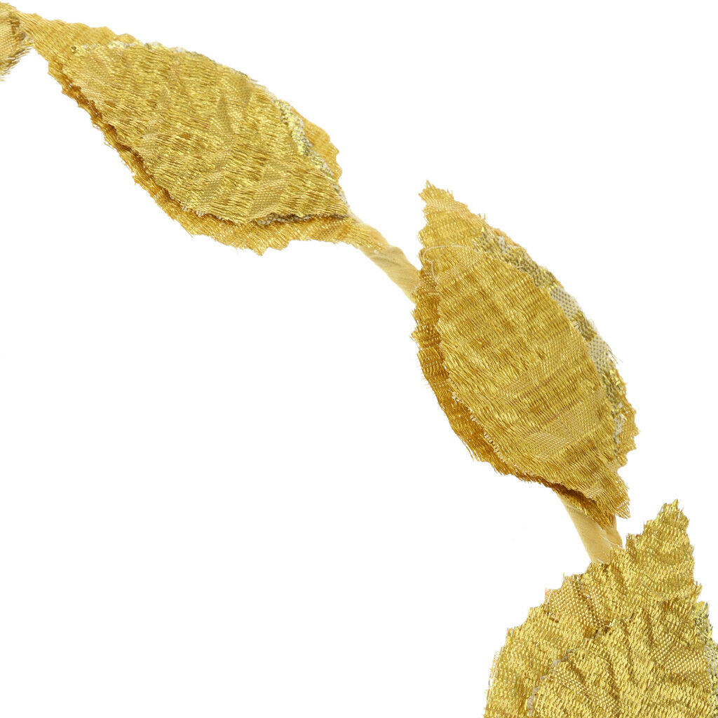 2pcs Golden Leaf Headband, Roman Greek Goddess Laurel Wreath, Fancy Dress Beach