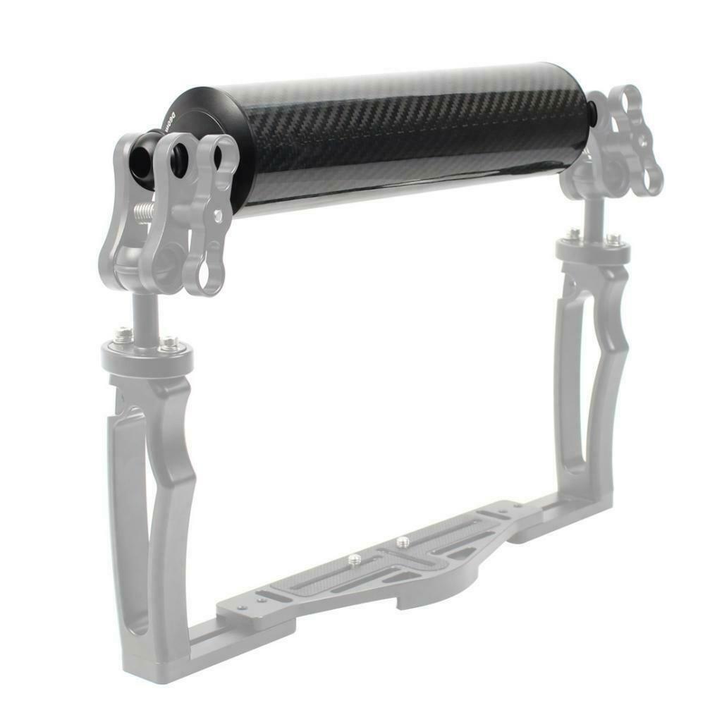 Black D60mm Carbon Fiber Dual-Ball Float Buoyancy Arm Camera Cam Tray 10inch