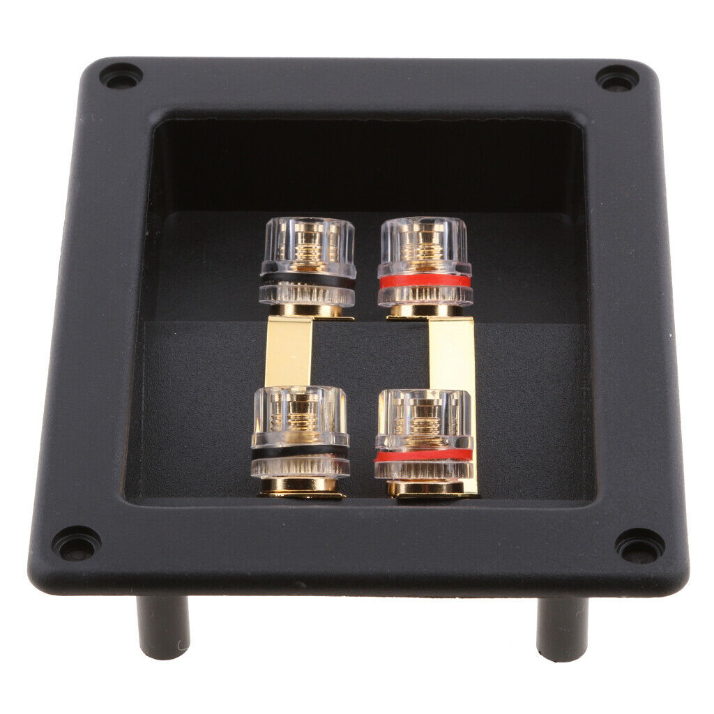 2X Double Speaker Subwoofer Box Square Box Twin Dual Terminal Binding Post
