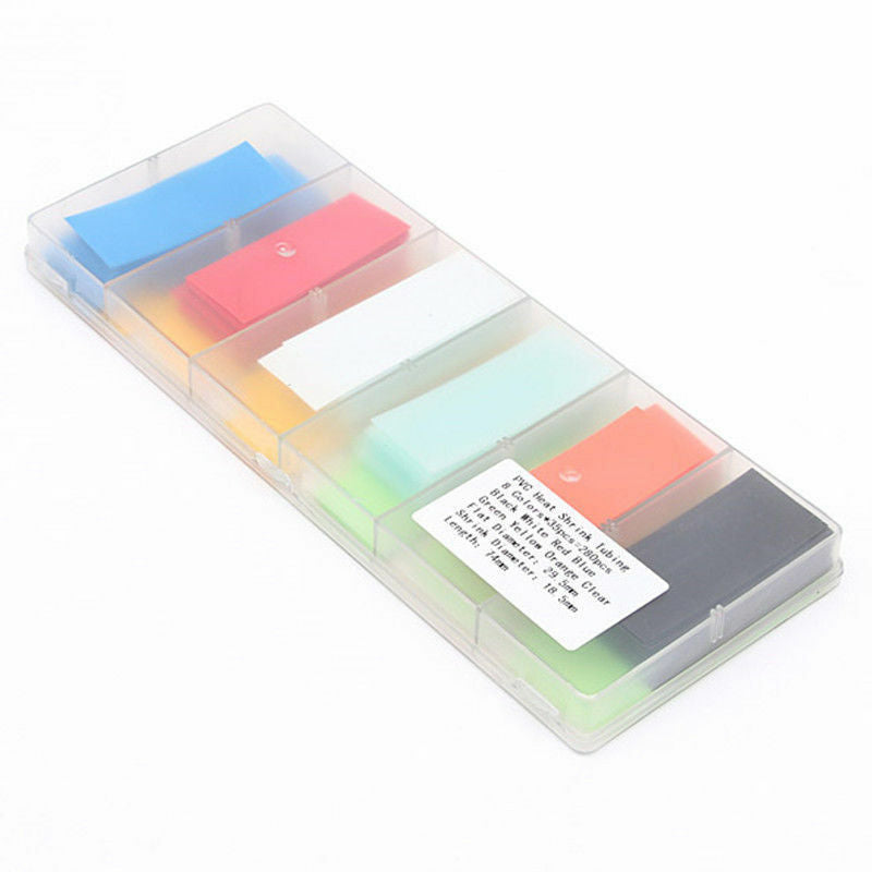 280pcs PVC Heat Shrink Tubing Tube Wrap Kit For Li-ion 18500 Battery